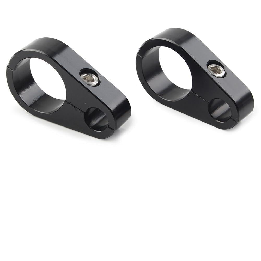 ya 9 10.24 2X Motorcycle Brake Clutch Cable Wire Clamp Clip for Harley 1'' Handlebar B