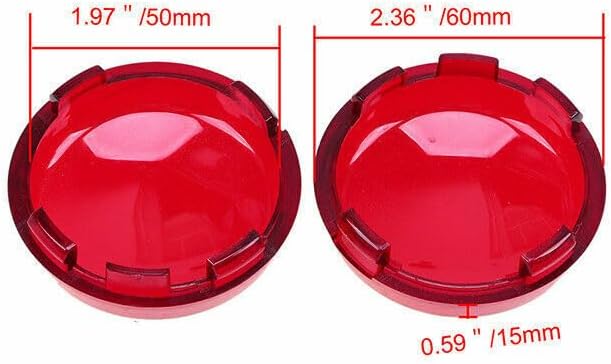 ya 2 8.15 2-piece motorcycle turn signal light lens cover red for Harley Sportster Road King