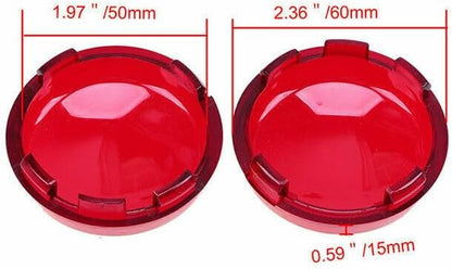 ya 2 8.15 2-piece motorcycle turn signal light lens cover red for Harley Sportster Road King