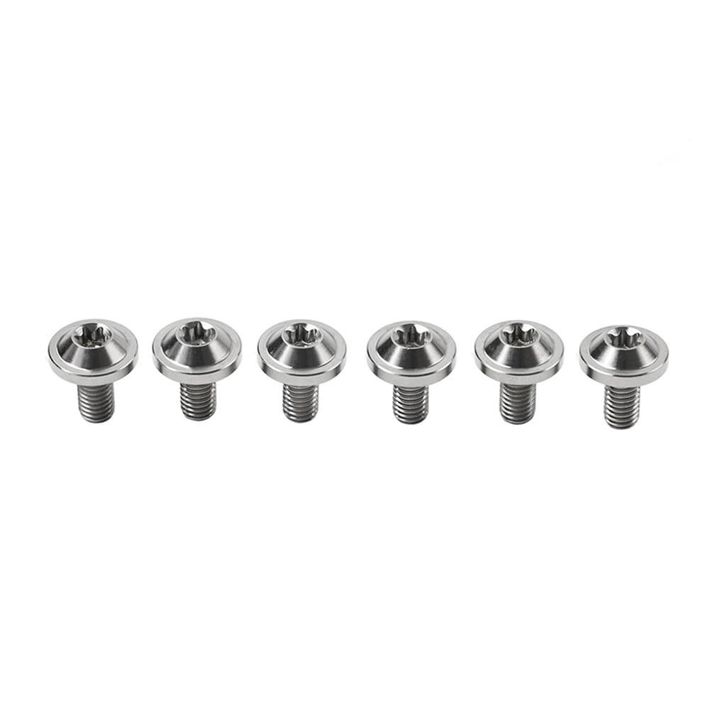 ya 9 10.24 6pcs Alloy Bolts Truss Torx Head Screws M5x25mm for Motorcycle Silver