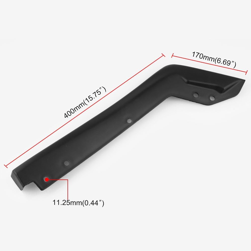 ya 2 8.15 For 2015-2016 for Subaru for Impreza WRX Sti OE Style Rear Spat Valance Lip Poly Black
