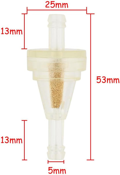 ya 11 9.14 zhengce 10pcs Universal Motorcycle for Mini Small Engine 1/4 Inline Carb Fuel Gas F
