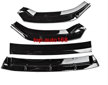ya 2 8.15 Gloss black Surface Front Bumper Lip Body Kit Spoiler 4pcs for Audi A3 2017-2020