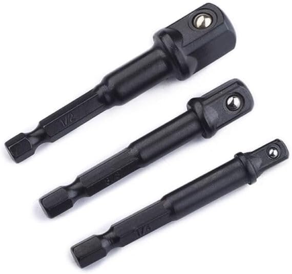 ya 14 9.20 baidi Impact Adapter&Reducer 1/4 3/8 1/2 Drive Socket Wrench Ratchet Socket Tool Set-1