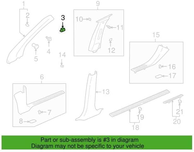 ya 2 8.15 16-Pack Radiator Grille Nut Retention Clips for Universal for Chevrolet for Buick for Cadillac