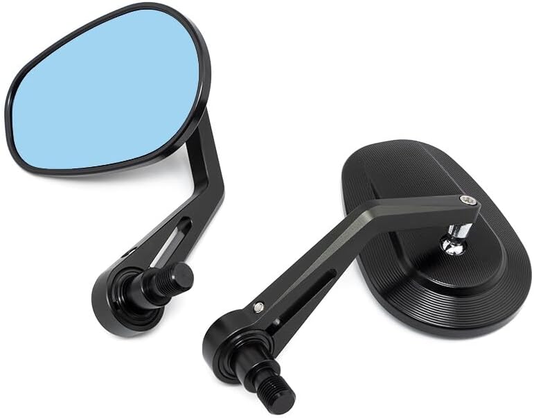 ya 2 8.15 Black CNC Handlebar End Oval Side Mirror for Yamaha XSR700 XSR900 MT-07 XJ6 FZ8