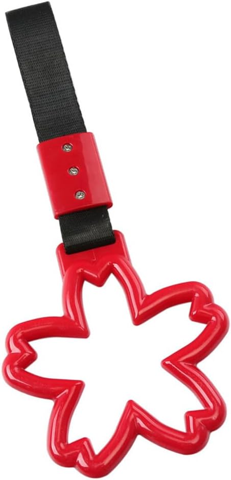 ya 11 9.14 zhengce Cherry Blossom Shaped Red Ring Train Bus Handle Hand Strap Drift Charm Tool