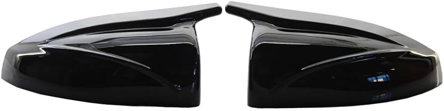ya 11 9.14 baidiPair Side Wing Mirror Covers Rearview Cap Gloss Black for Audi A3 S3 2014-2020
