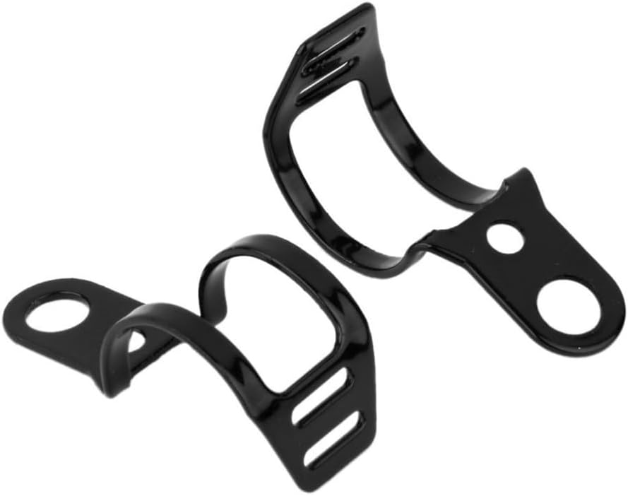 ya 2 8.15 Pack of Motorcycle Turn Signal Light Indicator Mount Bracket Clamp (Black)