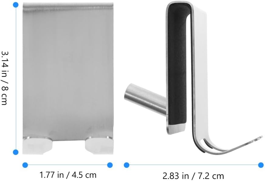 ya 26 10.21 baidi Glass Door Hook Bathroom Hooks for Towels Hanger Stainless Steel-2