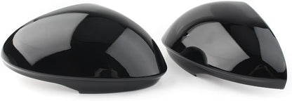 ya 4 8.14 Piano Black Car Side Rearview Mirror Cover Caps Fit for Alfa Romeo Giulia 2017-2024