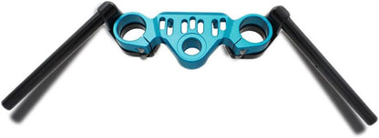ya 4 8.14 Motorcycle Clip-Ons Handlebar Handle Bar Clip Ons For CF-MOTO 450SR 2023+ Blue