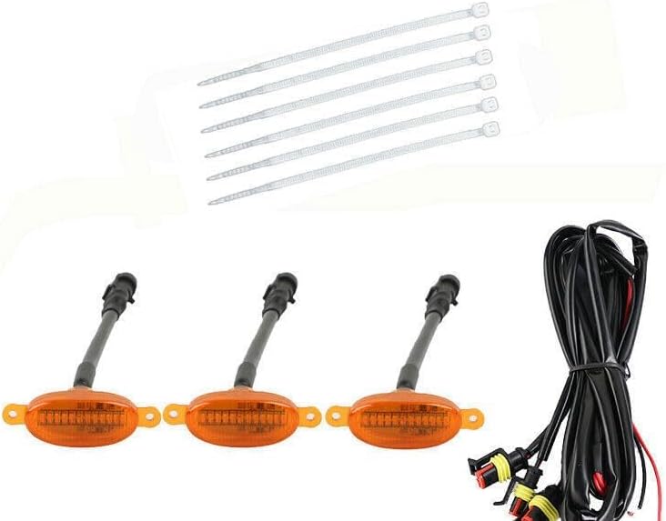 ya 4 8.10 for Toyota Highlander 2016-2021 Front Grille LED Light Raptor Style Trim 3Pcs