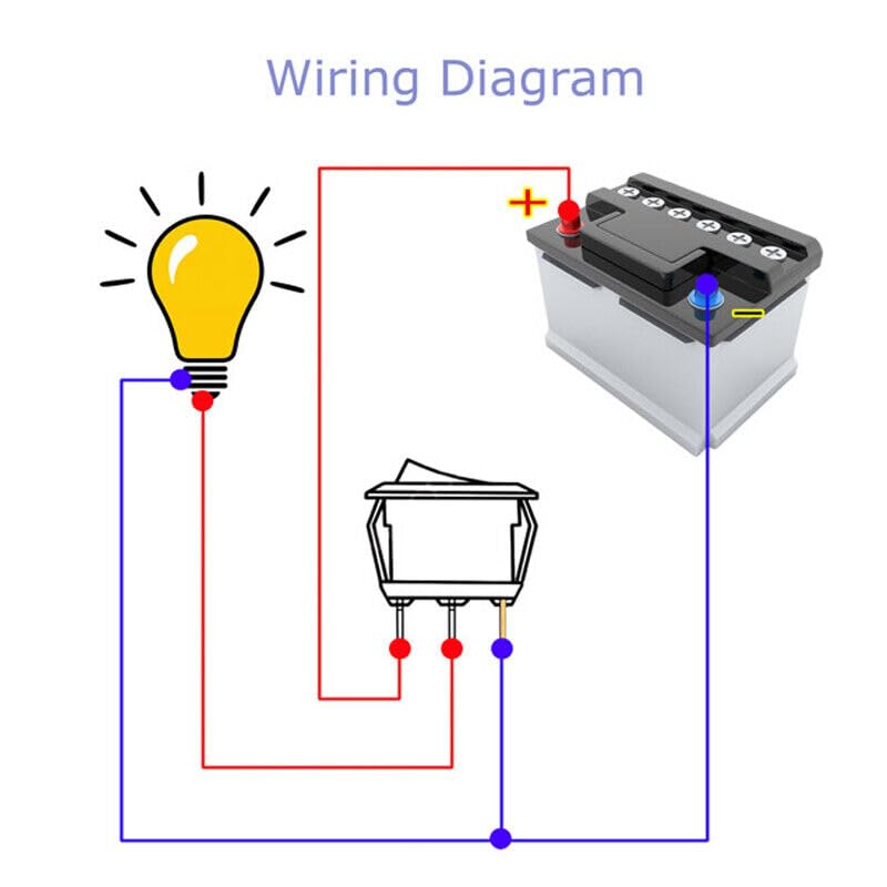 ya 6 8.14 20 Pack LED Dot Light 12V Car Auto Boat Round Rocker Switch SPST Switch 