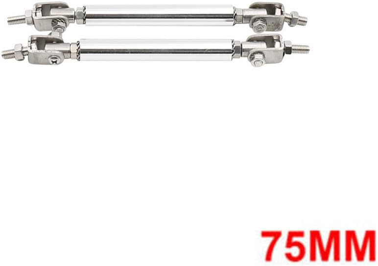 ya 2 8.15 Pair 75mm Adjustable Front Bumper Lip Splitter Strut Rod Tie Support Bar for BMW