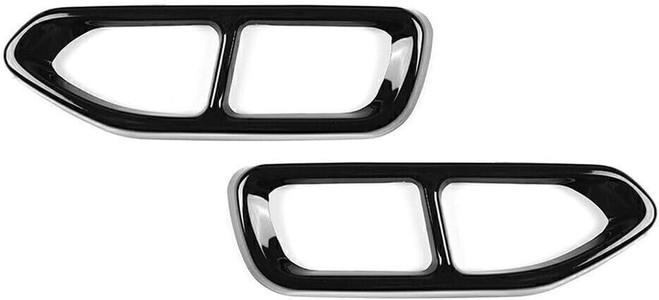 ya 4 8.14 for BMW 7 Series G11 G12 16-18 Black Rear Tail Muffler Exhaust Pipe Output Cover