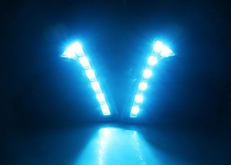 ya 7 8.24 baidi LED Front Bumper Lamp Refit Day Running Light Turn Lamp Car for Ford Focus 12-14