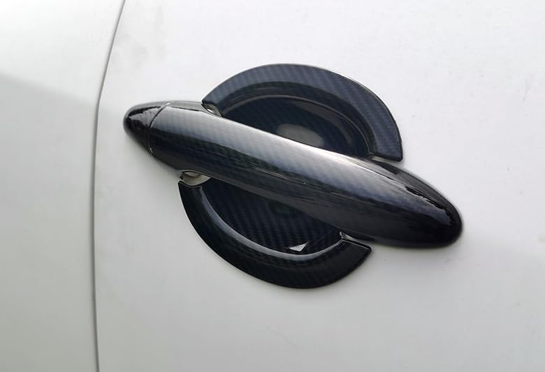 ya 5 8.10 for Kia Forte K3 2014-18 Carbon Fiber Look Exterior Side for Smart Door Handle Trim