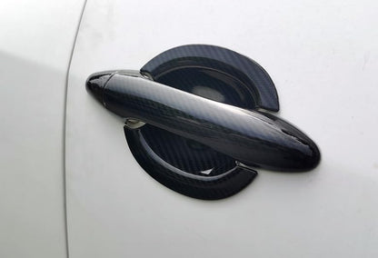 ya 5 8.10 for Kia Forte K3 2014-18 Carbon Fiber Look Exterior Side for Smart Door Handle Trim