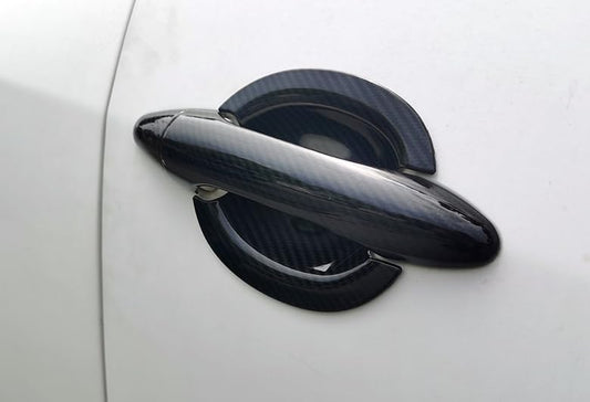 ya 5 8.10 for Kia Forte K3 2014-18 Carbon Fiber Look Exterior Side for Smart Door Handle Trim