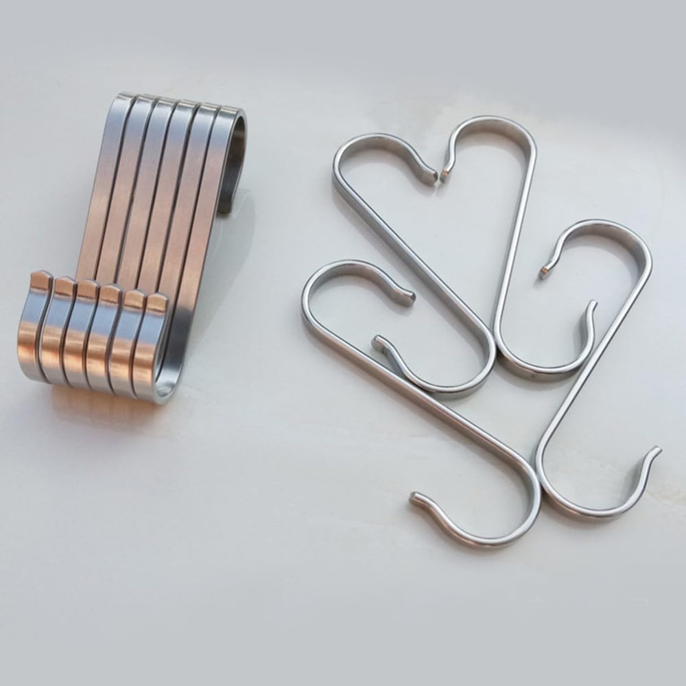 ya 26 10.21 baidi 10 Pcs Stainless Steel Hook Kitchen Hooks for Pans Metal Hanging-2