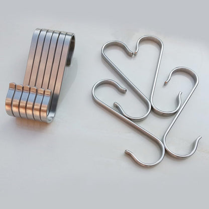 ya 26 10.21 baidi 10 Pcs Stainless Steel Hook Kitchen Hooks for Pans Metal Hanging-2