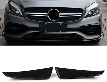 ya 4 8.24 baidi Front Bumper Lip Splitter Fit for Mercedes-Benz A Class W176 A200 A45AMG 2016-2018