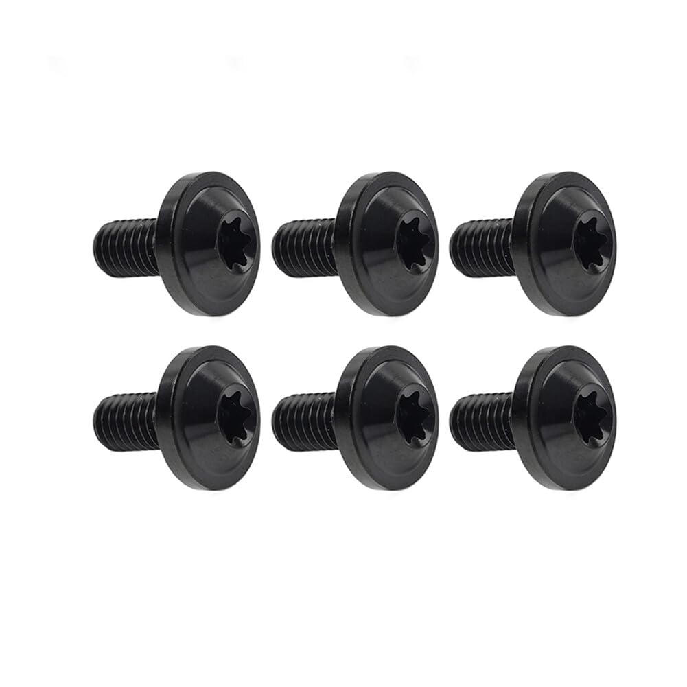 ya 9 10.24 6pcs Alloy Bolts Truss Torx Head Screws M5x25mm for Motorcycle Black