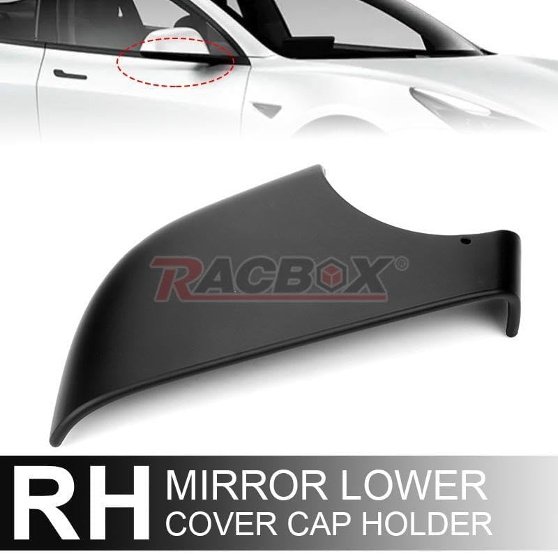 ya 11 9.14 baidiRight Door Side Rearview Mirror Cover Trim Cap Black Fit 2017-2022 for Tesla for Model 3