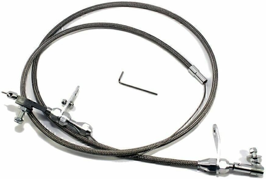ya 10 9.16 baidi 727 Stainless Braided Kickdown Cable Detent Transmission Fits For Chrysle*