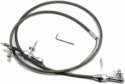 ya 10 9.16 baidi 727 Stainless Braided Kickdown Cable Detent Transmission Fits For Chrysle*