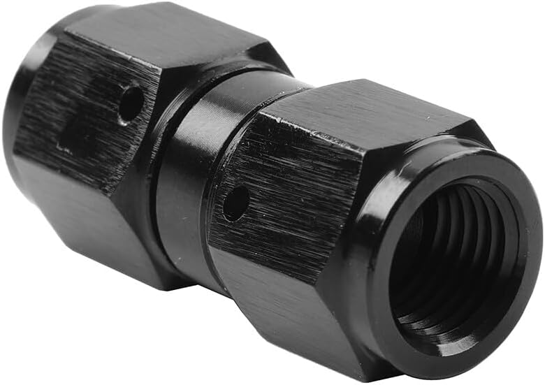 ya 10 9.16 baidi 4AN Female to Female Straight Swivel Coupler Union Fitting Adapter Black