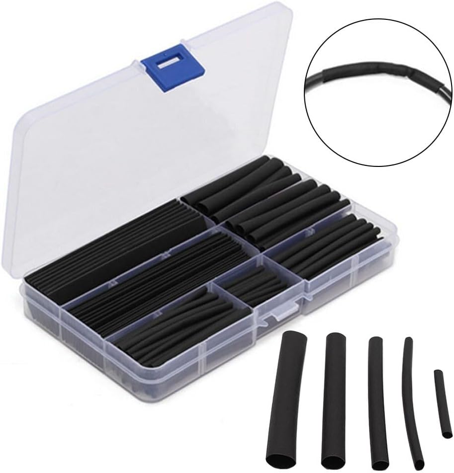 ya 13 9.15 baidi 150pcs Black Heat Shrink Tubing Tube Sleeving Car Wire Wrap Heatshrink