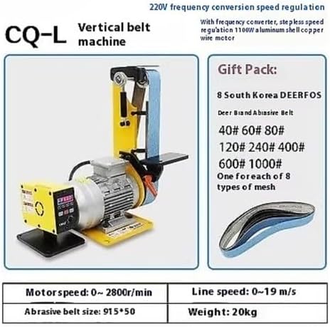 ya 14 9.20 zhengce Belt Sander Metal Grinder Electric Small Sanding and Polishing Machine Vert-5