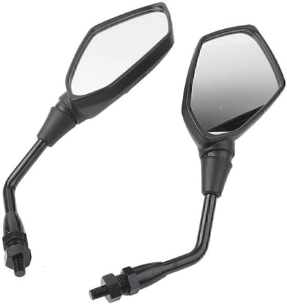 ya 2 8.15 10mm Rearview Rear View Side Mirror Black Motorcycle Motorbike Universal 2pcs