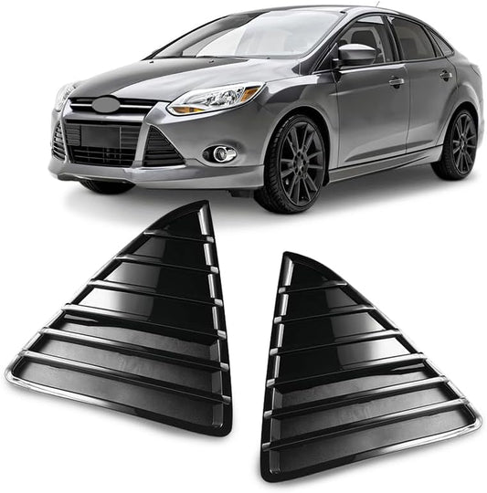 ya 4 8.10 Pack Gloss Black Front Bumper Lower Grille Protector for Ford Focus 2012 2013 2014