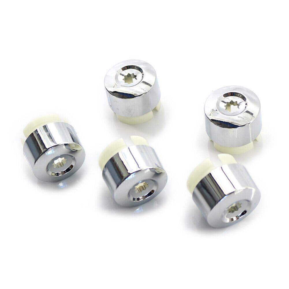 ya 5 8.10 5pcs Chrome Wheel Lug Bolt Caps Fits 2004-2017 for VW Touareg 7L6601173A