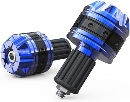 ya 6 8.14 Blue Pair Motorcycle Scooter Handle Handlebar Grips Bar End Cap Plugs Slider