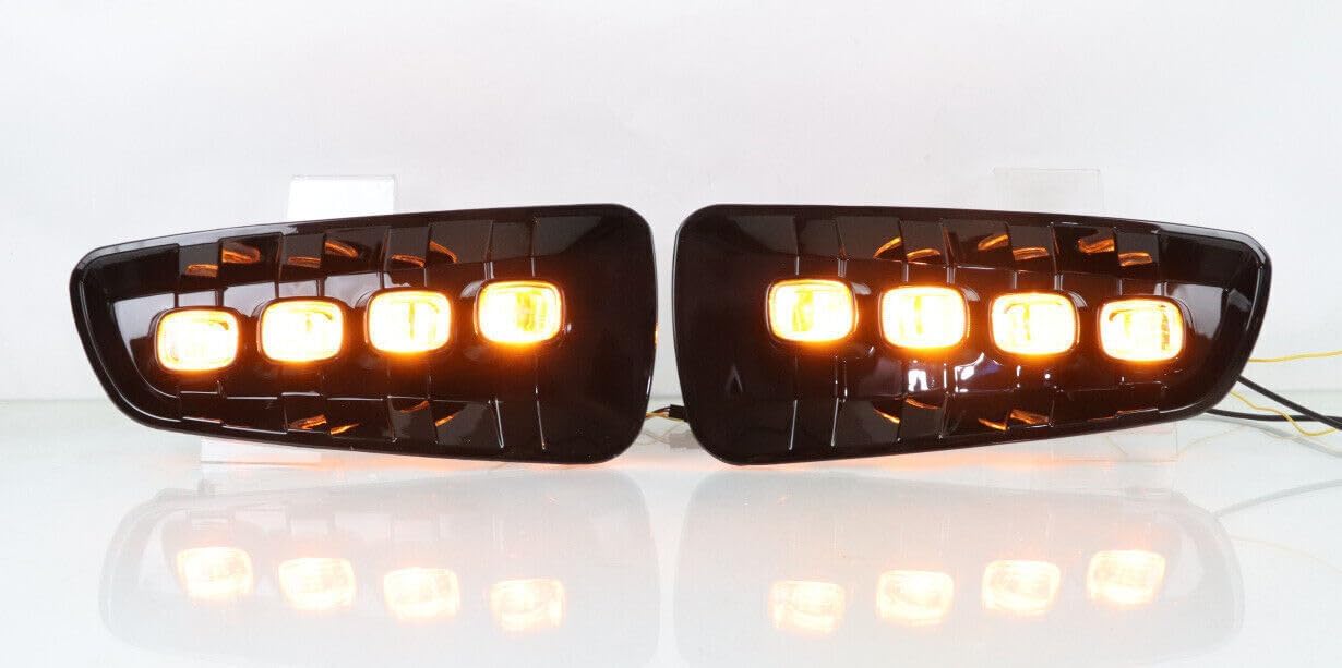 ya 7 8.24 baidi for Ford F150 SVT Raptor 2010-2014 LED Daytime Running Light Bumper Fog Lamps