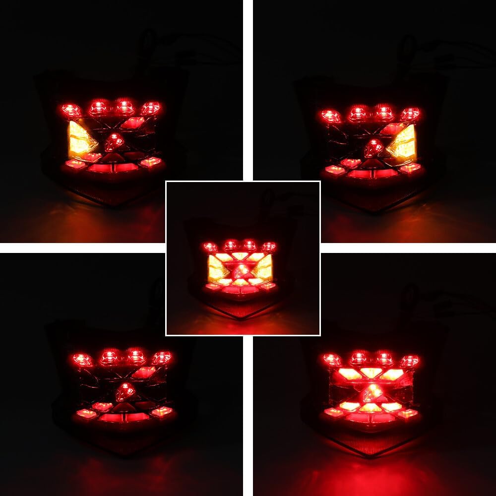 ya 4 8.24 baidi LED Integrated Brake Tail Light Turn Signal Blinker for Kawasaki ZH2 SE Ninja650