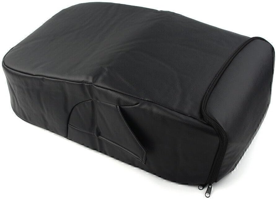 ya 11 9.14 zhengce Black Center Console Lid Cover Leather Fit for Silverado Tahoe Sierra Armre