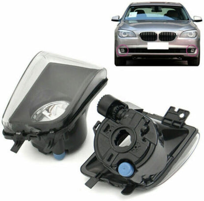 ya 7 8.24 baidi Left+Right Front Fog Light Lamp Shell Cover Set Fit for BMW F01 F02 F04 740i 750
