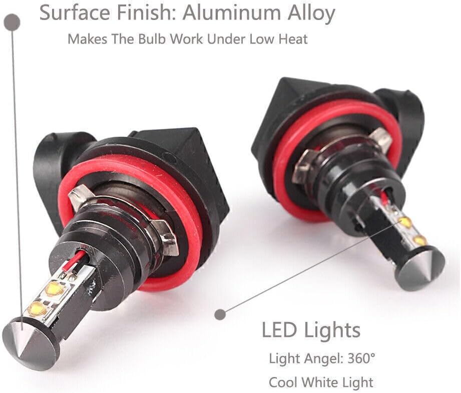 ya 4 8.8 H11 H8 H9 Power 40W 6000K Car DRL Fog Daytime Driving LED Headlight Bulb 