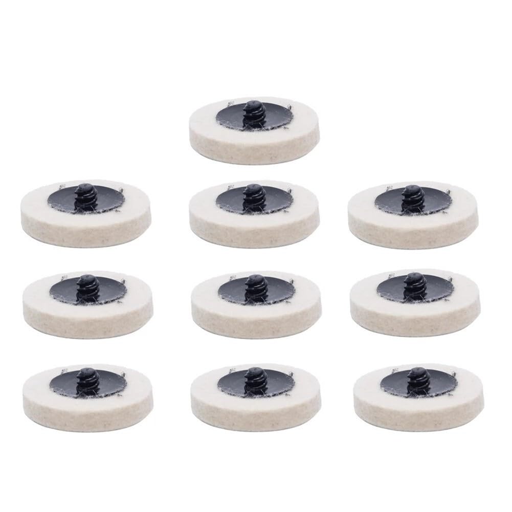 ya 13 9.15 baidi 10PCS 2 Inch Wool Buffing Polishing Pad Die Grinder Drill Roll Lock Sanding Disc