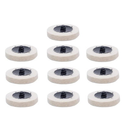 ya 13 9.15 baidi 10PCS 2 Inch Wool Buffing Polishing Pad Die Grinder Drill Roll Lock Sanding Disc