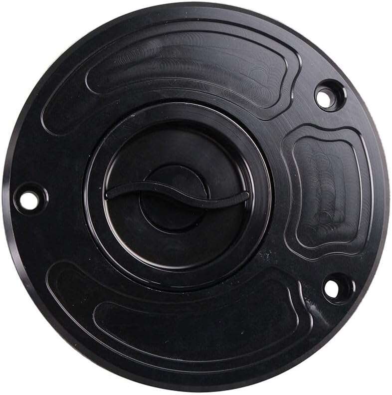 ya 4 8.8.2 CNC Fuel Gas Tank Cap Cover for Kawasaki 2003-2006 Z1000 2002-2005 ZZR1200 Black