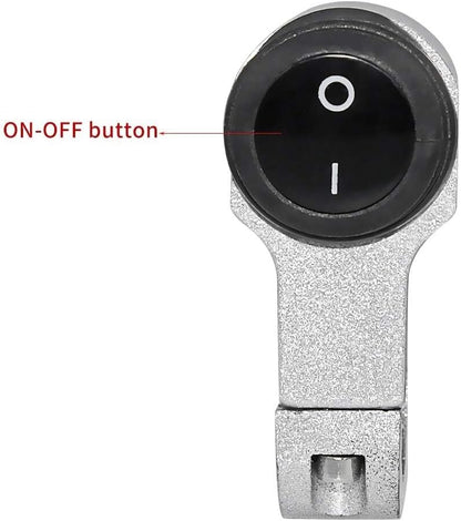 ya 4 8.14 ON OFF Switch 22mm Handlebar Headlight Switch Aluminum Alloy Fog Light Switch12V