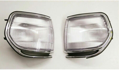 ya 4 8.10 Front corner park lights pair for Toyota Landcruiser 80 series dual lights chrome 