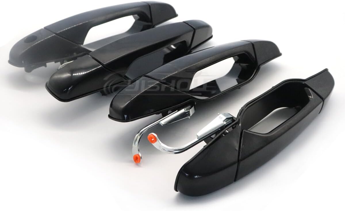 ya 10 9.16 baidi Front & Rear Set of 4 Black Door Handle for Chevy for GMC Tahoe for Yukon for Sierra 07-14