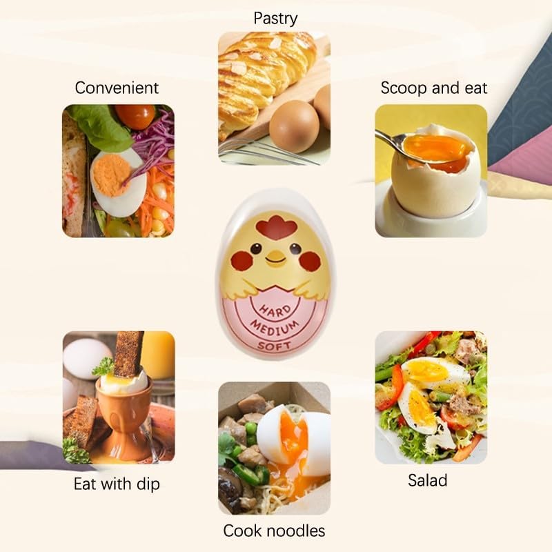 ya 14 9.20 baidi Boiled Egg Timer Egg Perfect Color Changing Timer Eco-Friendly Resin Pink Ti-wq-1